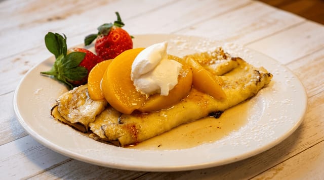 Peach Crêpes.