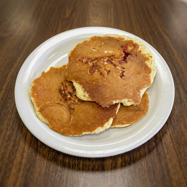 3 Bacon Pancakes.